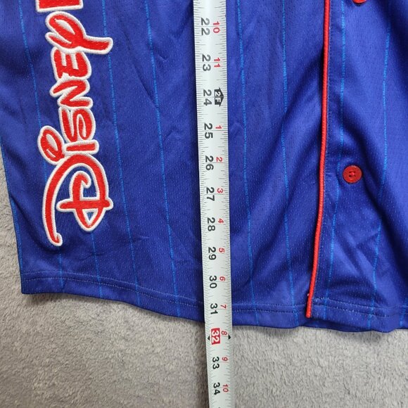 Disney Pin Trader Jersey Adult Large Blue Baseball Button Down Short Sleeve 2025 - Picture 8 of 10